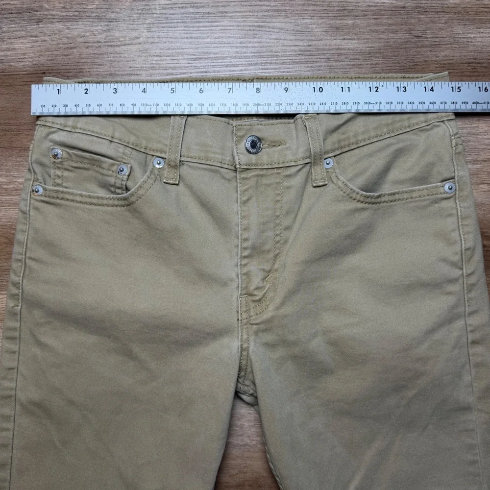 Levi's 511 Slim Fit Pants Mens 30x32 Khaki Tan Stretch Twill Chino Modern Preppy